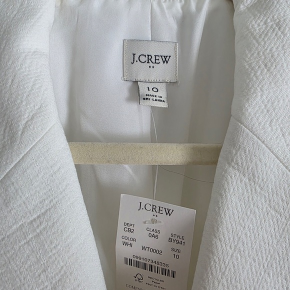 White Blazer J Crew Size 10 - Picture 3 of 5